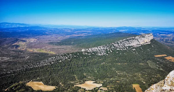 Przeważająca Panorama Hortus Góra od Zdjęcia Saint-Loup górach — Zdjęcie stockowe