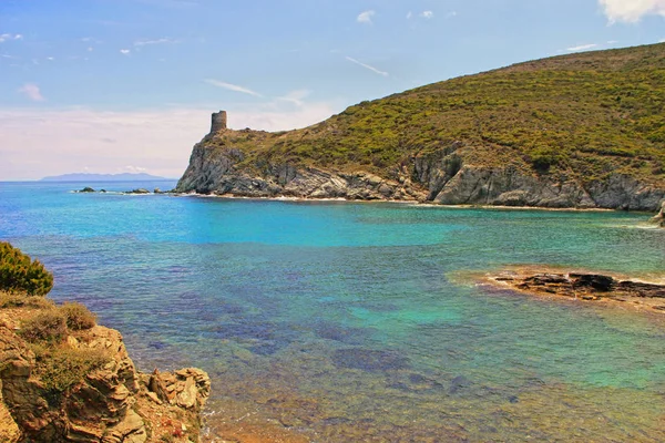 Agnellu Kulesi, Ceneviz Kulesi, Korsika, Fransa! — Stok fotoğraf