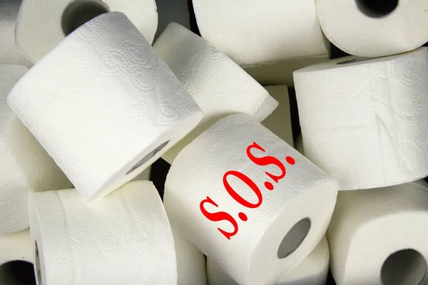 Mnoho Rolí Bílého Toaletního Papíru Záležitost Každodenní Potřeby Detail Toaletního — Stock fotografie