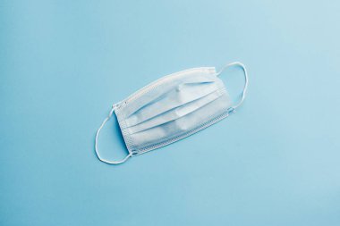 Düz Yatır tıbbi araçlar üst görünüm uzay fikir resim Koronavirüs mücadele için hazır