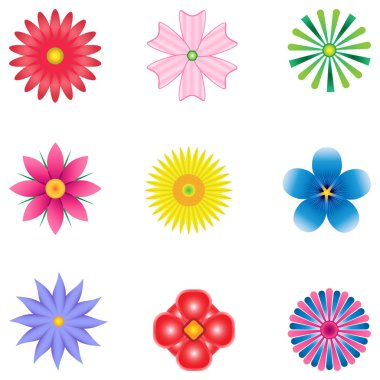 Renkli çiçekler fantezi