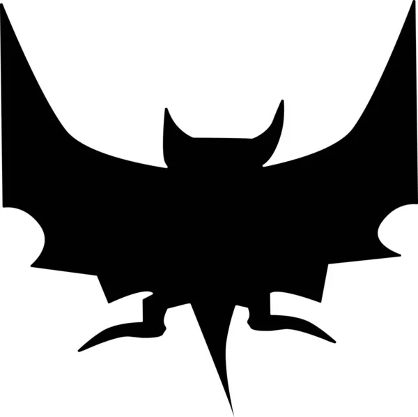 Silhouette Chauve Souris Sur Fond Isolé Graphiques Vectoriels Sur Fond — Image vectorielle