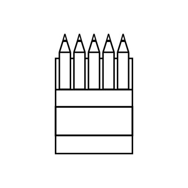 Kara kalemli kutu, siyah dış plan beyaz arkaplan, izole vektör illüstrasyonu, tasarım, dekorasyon, renklendirme, simge