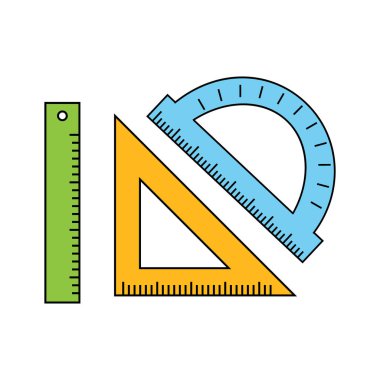 Okul ve ofis çizimi için yöneticiler kümesi, beyaz arkaplan üzerindeki renk, izole vektör çizimleri, tasarım, simge