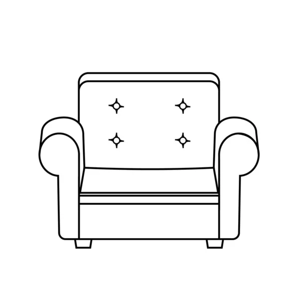 Chaise Réalisée Par Contour Patin Vecteur Design Décoration Icône — Image vectorielle