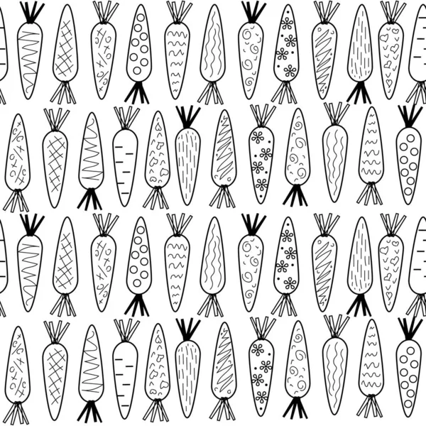 Beyaz arkaplanda havuç deseni, renk vektör illüstrasyonu, baskı, doku, tekstil, tasarım, dekorasyon, arkaplan, duvar kağıdı