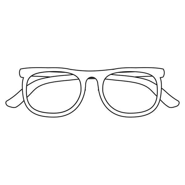Óculos Contorno Preto Sobre Fundo Branco Ilustração Vetorial Ícone Desenho — Vetor de Stock