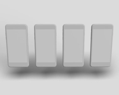 3B telefon Render beyaz izole arkaplan