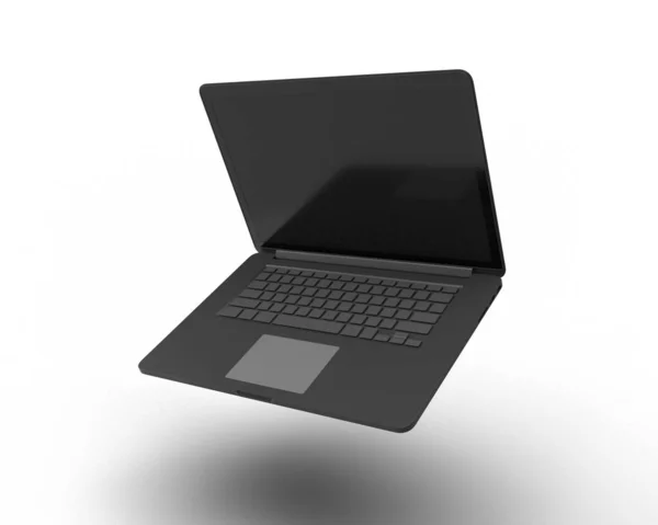 Laptop Rendering White Isolated Background Illustration — Stock Photo, Image
