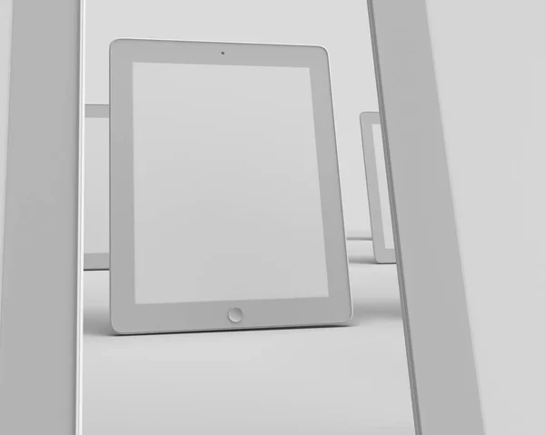 Tablet Renderização Fundo Isolado Branco Ilustração — Fotografia de Stock