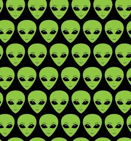 Patrón Alienígena Inconsútil Ovnis Telón Fondo Sin Fin Humanoides Sobre — Vector de stock