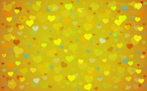 红黄相间的心形图案 神圣的背景 浪漫和爱情 情人节 2月14日 — 图库矢量图片