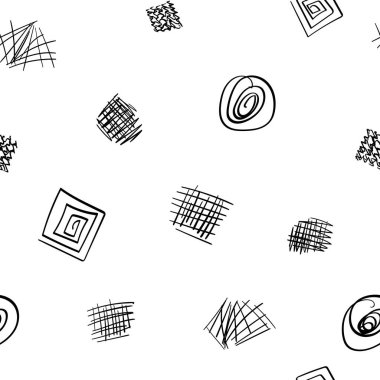 İşaretleyici çizilmiş. Beyazda siyah. Vektör illüstrasyonu