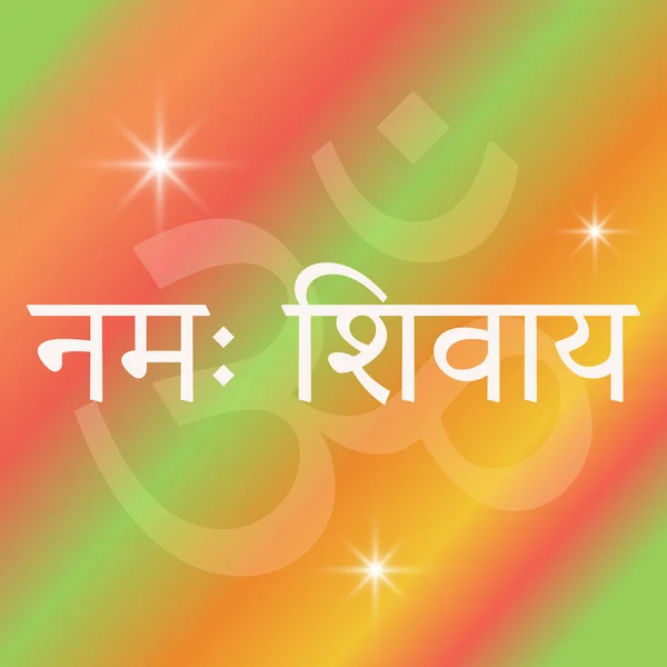 Sânscrito Inscrição Devanagari Namah Shivaya Tradução Saudações Shiva Adoração Reverência — Vetor de Stock