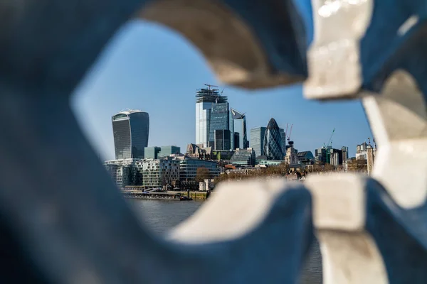 City of London, Gli skyline del Metropolitan, i moderni grattacieli della City lungo il Tamigi — Foto Stock