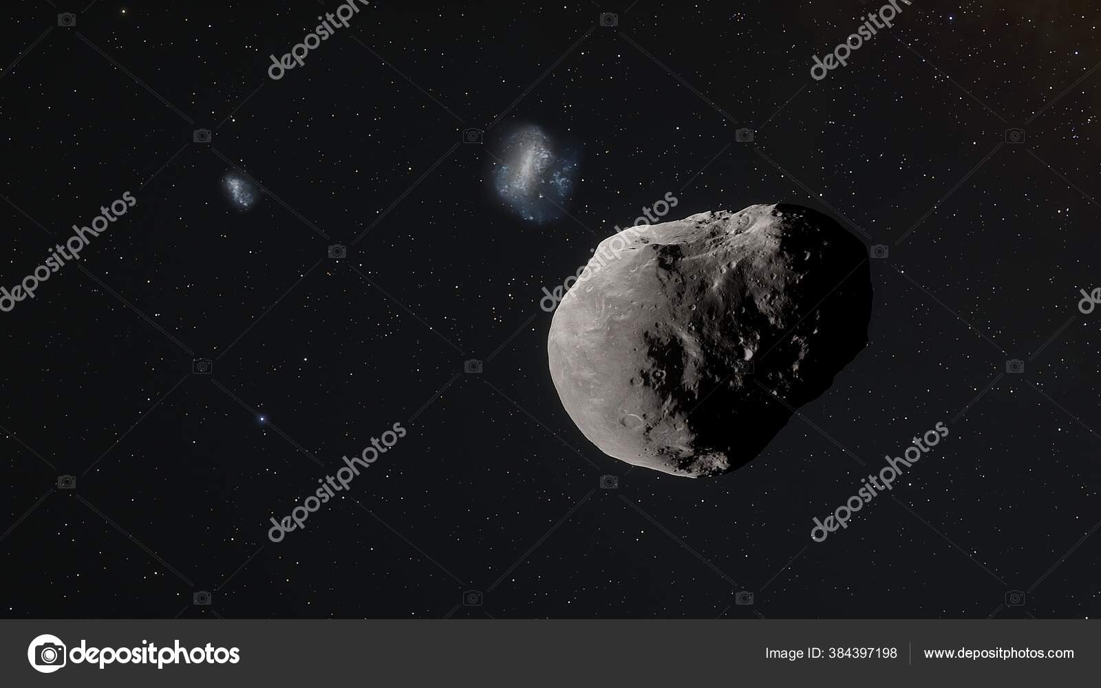 Asteroid Space Realistic Comet Space Asteroid Galaxy — Stock Photo