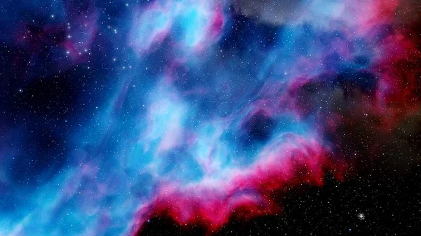 red-violet nebula in outer space, horsehead nebula, unusual colorful nebula in a distant galaxy, red nebula 3d render