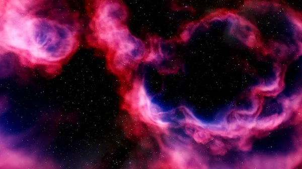 red-violet nebula in outer space, horsehead nebula, unusual colorful nebula in a distant galaxy, red nebula 3d render