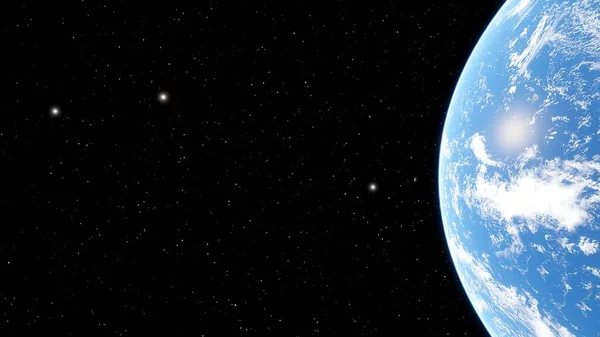 oceans of the earth, planet Earth and its oceans, pacific ocean from space 3d render