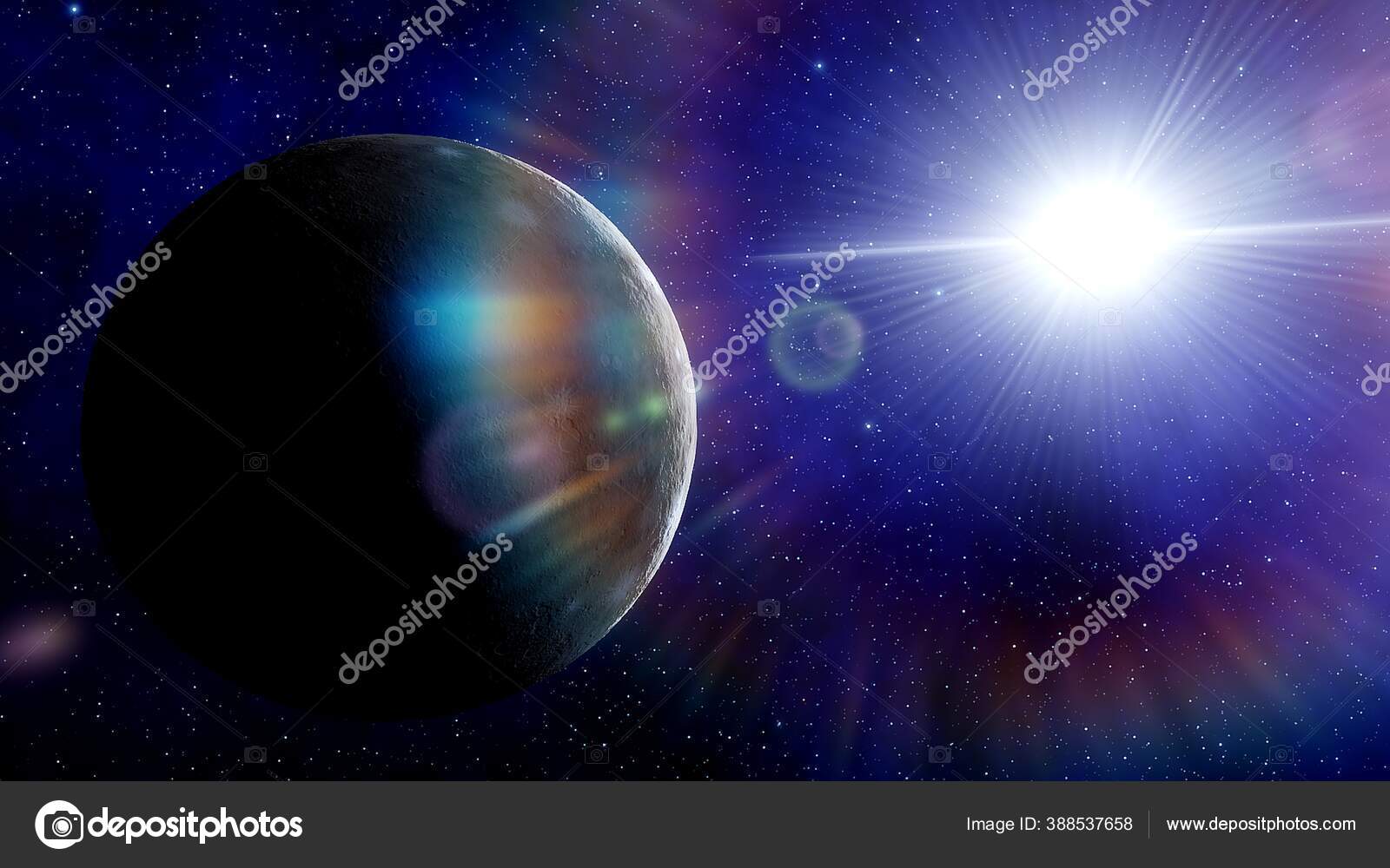 在明亮的恒星和星系的背景下外星球在太空和表面的美丽景象太空幻想太空背景3d渲染 图库照片 C Gostonmoris 在明亮的恒星和星系的背景下外星球在太空和表面的美丽景象太空幻想太空背景3d渲染 图库照片 C Gostonmoris