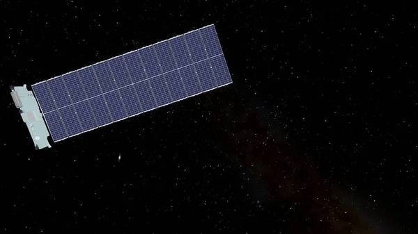 Starlink - Near-Earth Satellite System Project, SpaceX Starlink satellite 3d render.