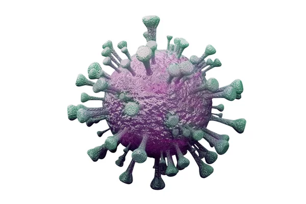 Coronavirus Nom Covid Isolé Sur Fond Blanc Rendu — Photo