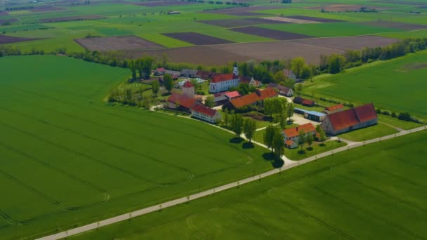 Zimmern Almanya Lopsingen Deiningen Manastırı Nın Güneşli Bir Bahar Gününde — Stok video