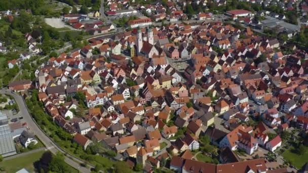 Vue Aérienne Ville Wemding Allemagne Bavière Par Une Journée Ensoleillée — Video