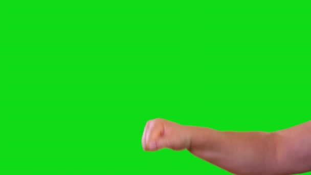 Erkek Işareti Mikrofon Yeşil Ekran Üzerinde Düşüyor — Stok video
