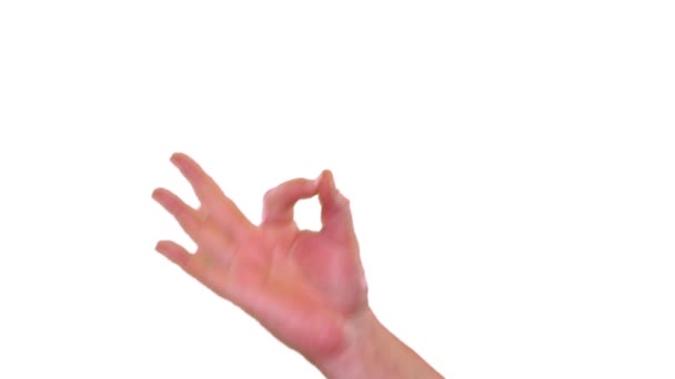 Signe masculin OK sur écran blanc