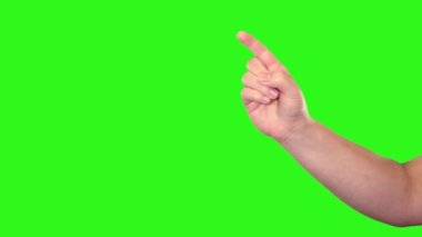 Beyaz ekranı işaret eden kadın el işareti