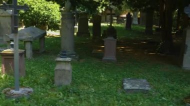 Stuttgart 'ta bir mezarlıkta yürüyorum.