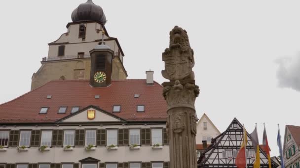 Herrenberg Centro Cidade Alemanha — Vídeo de Stock