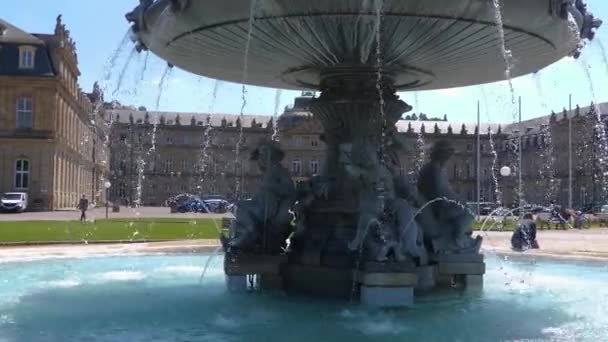 Downtown Stuttgart Alemanha — Vídeo de Stock