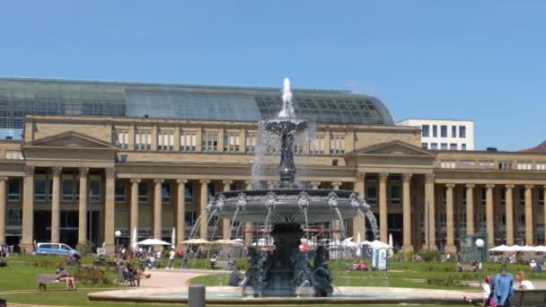 Centro Stuttgart Capital Baden Wrttemberg Alemania — Vídeo de stock