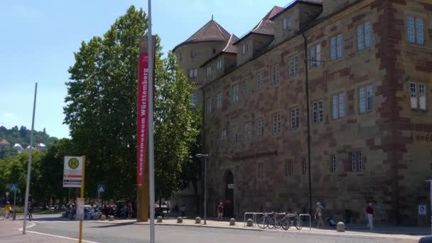 Baden Wrttemberg Almanya Nın Stuttgart Şehir Merkezi — Stok video