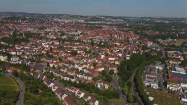 Almanya 'daki Stuttgart kentinin hava görüntüsü