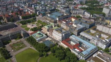 Stuttgart Almanya 'sının hava görüntüsü