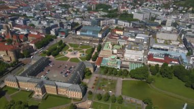 Stuttgart Almanya 'sının hava görüntüsü