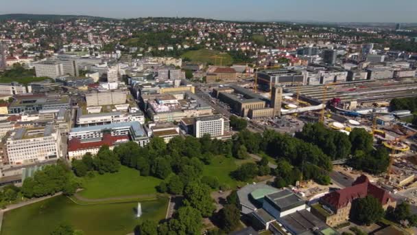 Veduta Aerea Della Città Stoccarda Germania — Video Stock