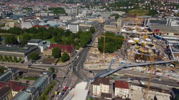 Luftaufnahme Der Stadt Stuttgart Deutschland — Stockvideo