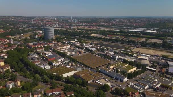 Vista Aérea Cidade Estugarda Alemanha — Vídeo de Stock