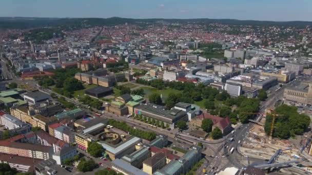 Stuttgart Almanya Sının Hava Görüntüsü — Stok video