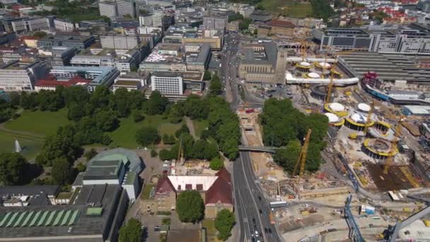 Luftaufnahme Der Innenstadt Von Stuttgart — Stockvideo