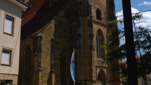 Downtown Stuttgart Mercado Alemanha — Vídeo de Stock