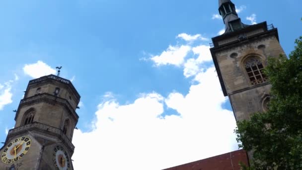 Downtown Stuttgart Capitol Baden Wuerttemberg Germany — Stock video