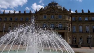  Stuttgart şehir merkezi Baden-Wuerttemberg, Almanya ağır çekim