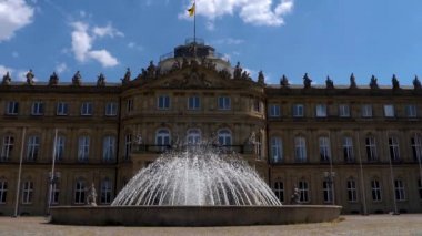  Stuttgart şehir merkezi Baden-Wuerttemberg, Almanya ağır çekim
