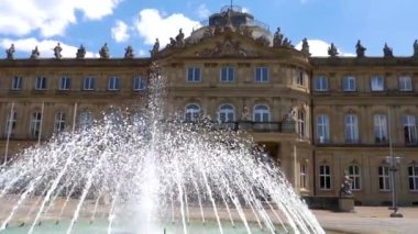  Stuttgart şehir merkezi Baden-Wuerttemberg, Almanya ağır çekim