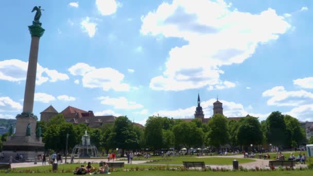 Centro Stuttgart Capital Baden Wuerttemberg Alemania — Vídeo de stock